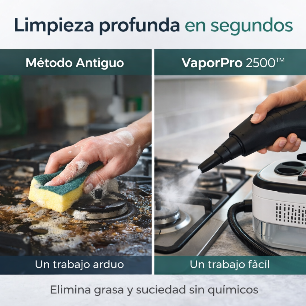 Comparativa VaporPro 2500 vs limpieza tradicional
